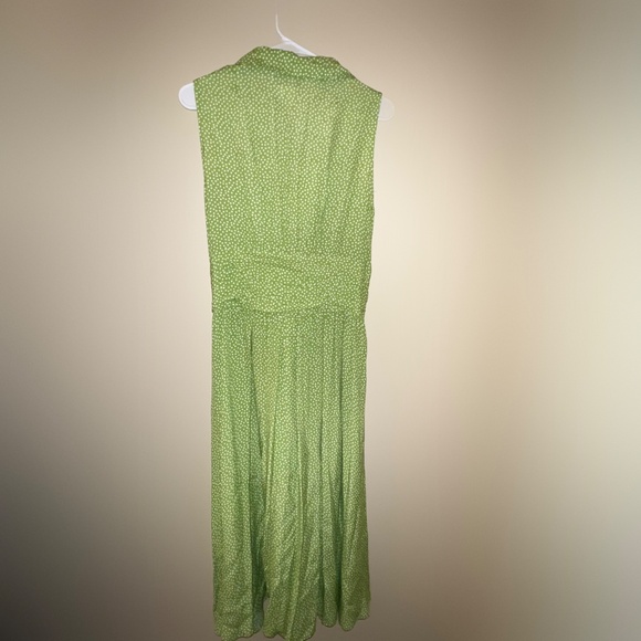 Sheri Martin Lime Green Polka Dot Button Up Dress - Picture 5 of 5